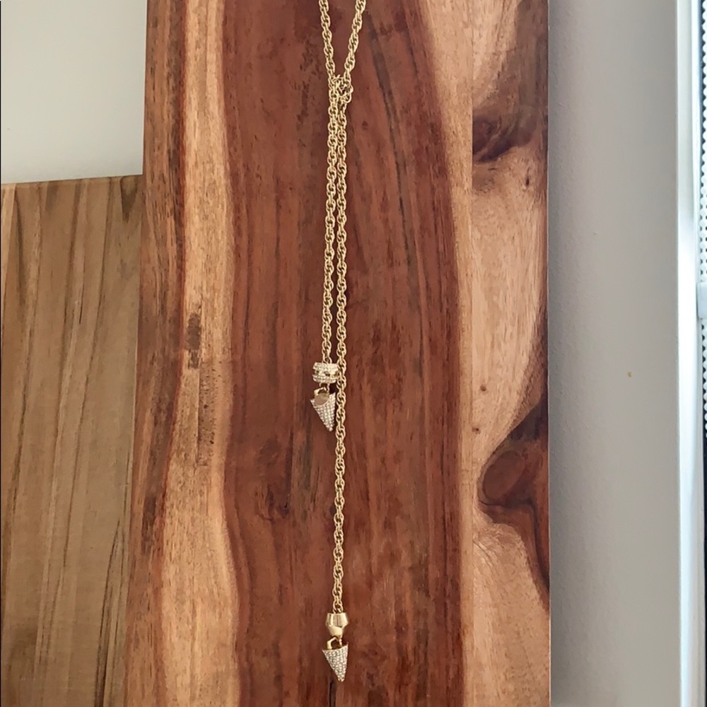 Club Monaco Pave Pyramid Knot Necklace